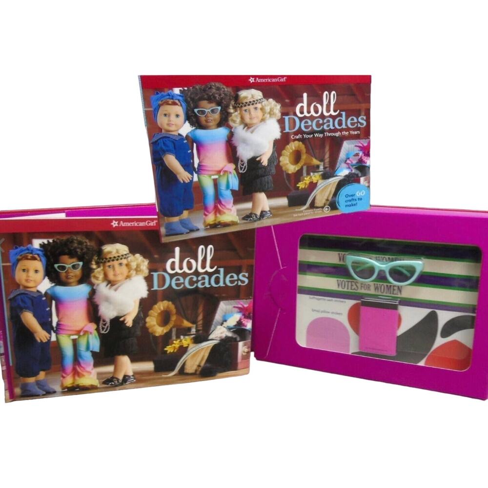 American Girl Doll Decades Book 21Pc Craft Your Way Thru The Years 60 Crafts New